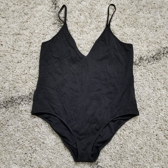NWT Leith Textured One Piece Swimsuit Black Size XL - NO371599MI - Picture 5 of 9
